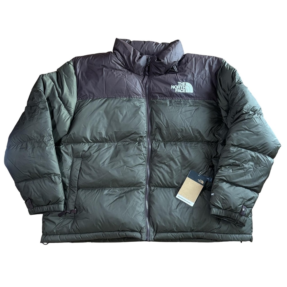 NWT The North Face 96 Retro Nuptse Jacket Womens 3X Green Brown 700 Down Puffer
